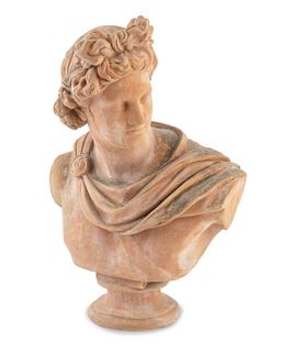 A Terracotta Bust of Apollo
Height 29 x width 22 inches