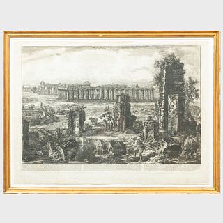Giovanni Battista Piranesi (1720-1778): Vue de ce qui reste des Murs...' from Varie Vedute di Paestum