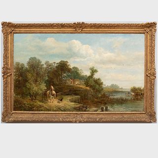 Attributed to Alexander Panton (c. 1831-1900): By the Waterside