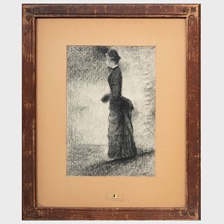 Attributed to Georges Seurat (1859-1891): Femme debut