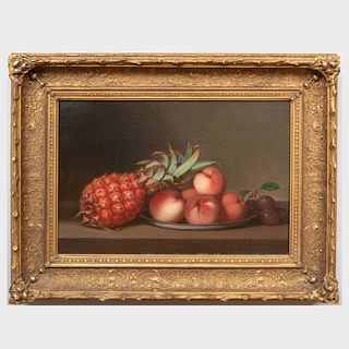Joseph Biyas Ord (1805-1865): Pineapple, Peaches and Plums