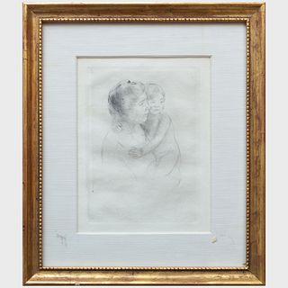 Mary Cassatt (1844-1926): Denise Holding her Child