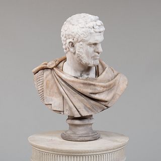 Italian Marble and Onyx Bust of Emperor Caracalla