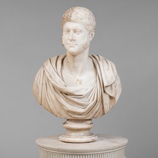 Carved Marble Bust of an English Gentleman