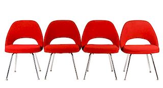 Set of 4 Saarinen Executive Side Chairs, Knoll