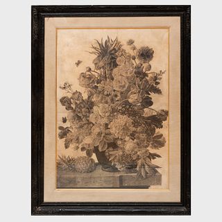 Jan Frans Van Dael (1764-1840): A Bouquet and a Pineapple on a Ledge