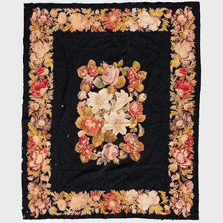 Small Floral Needlework Rug