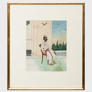 Indian School: Seated Figure with Sword