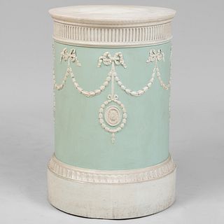 George III Style Painted Wood Circular Pedestal