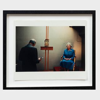 David Dawson (b. 1960): Lucian Freud Painting The Queen
