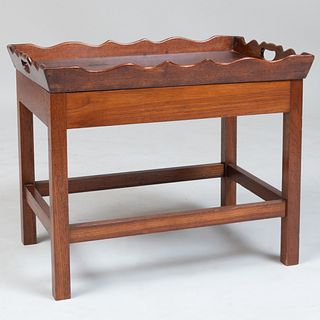 George III Style Mahogany Tray on Stand, of Recent Manufacture