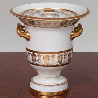Paris Porcelain Gilt-Decorated Vase and Cover