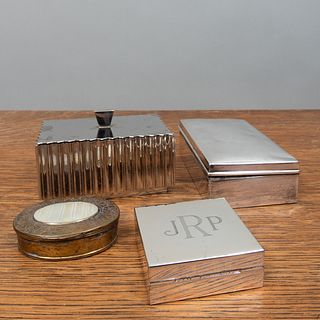 TIffany & Co. Silver Cigarette Box and a Group of Vessels 