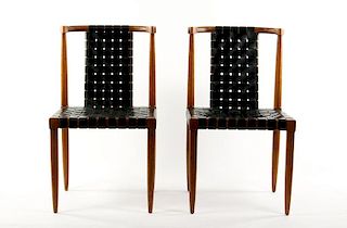 Pair of MCM Tomlinson Patent Side Chairs
