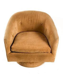 Mid Century Modern Swivel Tub Club Chair