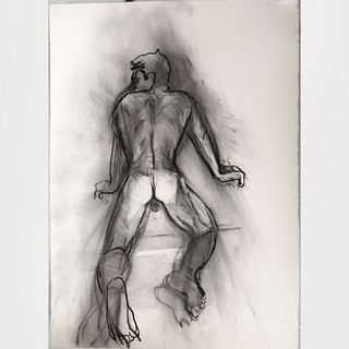 21st Century School: Study of a Male Nude From Behind