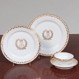 SÃ¨vres Gilt-Decorated Porcelain Part Service