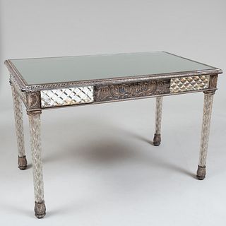Unusual Edwardian Silver Plate-Mounted Cut Glass and Mirrored Dressing Table, Possibly Osler