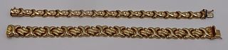 JEWELRY. (2) Assorted 14kt Gold Bracelets.