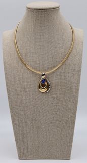 JEWELRY. 14kt Gold, Colored Gem, and Diamond