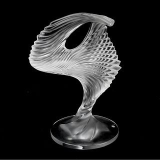 Lalique "Trophee" Frosted Crystal Sculpture