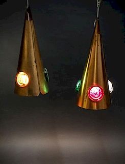 Two Pendant Lamps, Circle of Erik Hoglund