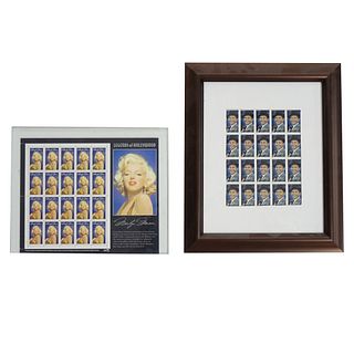 Two (2) Stamp Sheets Presented in Frames