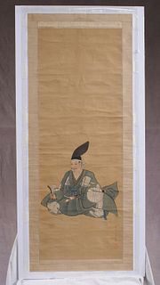 Toyotomi Ikkeisai painting of a kneeling figure