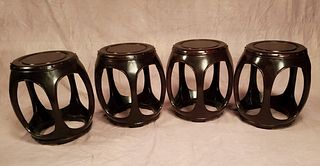 Set of four finely made Chinese stools in a quality