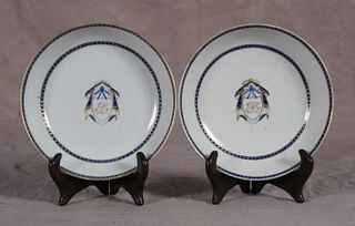 Pair Of Finely Enameled And Gilded Chinese Export Plate