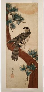 Rare double oban Japanese woodblock print vertical