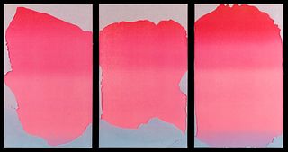  Joe Goode
(American, b. 1937)
Untitled (Triptych)from Wash and Tear Series, 1975