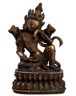 Gilt Bronze Figure Of Avalokitesvara