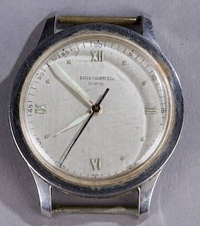 Patek Philippe & Co 1950's stainless wrist watch.