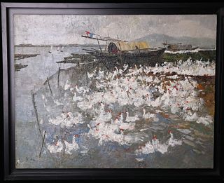 Oil Painting of Ducks, WU GUANZHONG