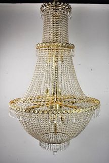 An impressive Swarovski crystal and gilt French empire
