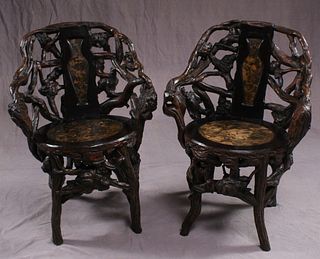 Chinese root/tree armchairs