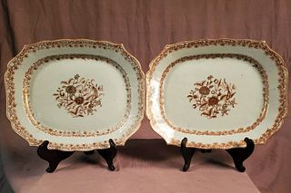 18th century Chinese export octagonal porcelain platter
