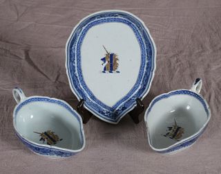 Chinese export armorial porcelain set ,c. 1790