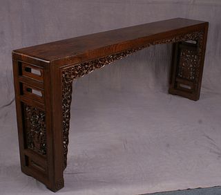 Chinese Northern Elm large altar table, c. 1820