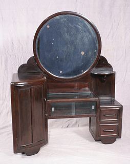 Chinese Shanghai Art Deco (of the period) blackwood bed