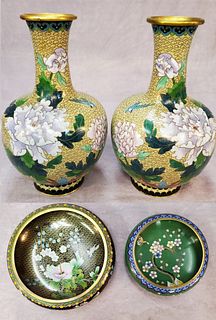 One lot of Chinese cloisonnÃ©