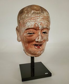 Song Dynasty painted stucco Lohan head