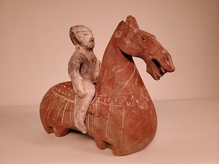 Western Han Dyn. Painted Pottery Horse, of the Period