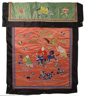 Chinese Silk Embroidered panel