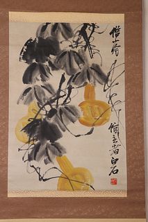 Chinese Scroll Painting of Fruit Tree, Qi BaiShi