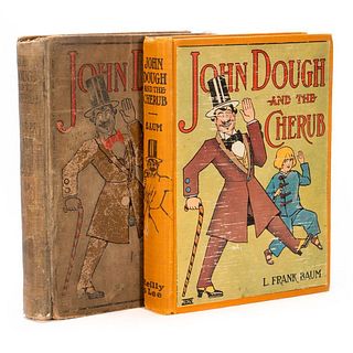 Two copies of Baum's John Dough and the Cherub with rare contest blank