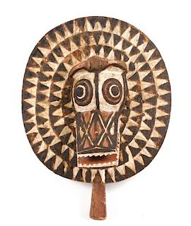 African Bwa Tribal Carved & Polychrome Wood Mask