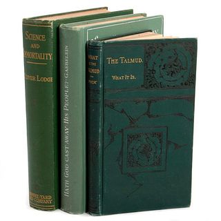 Three antique volumes on religion