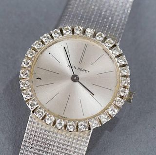 Jean Renet 0.85ct diamond and 18kt watch.